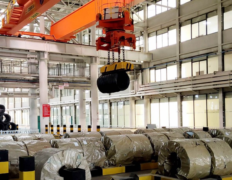 Automatic stacking and storage of steel wire coils.jpg